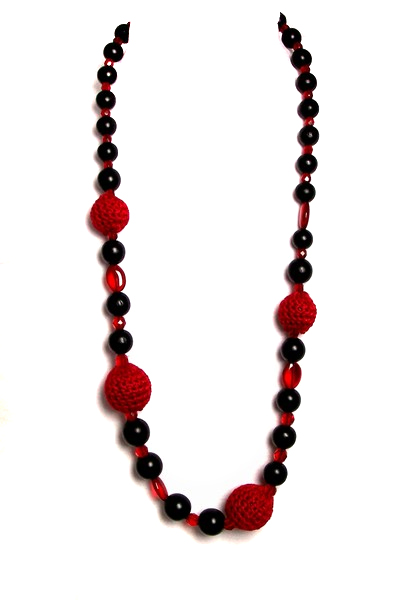 červený náhrdelník H39-61