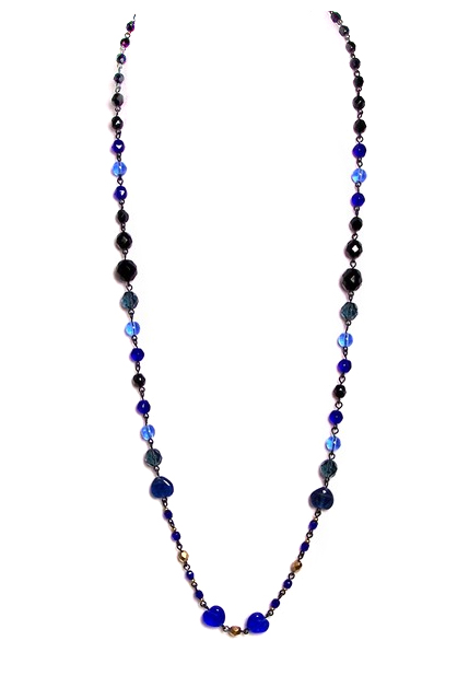 modrý náhrdelník  H33-33