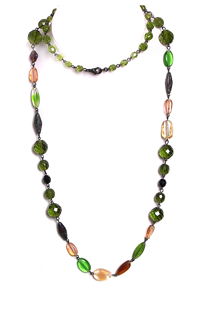 zelený náhrdelník 3H34-38