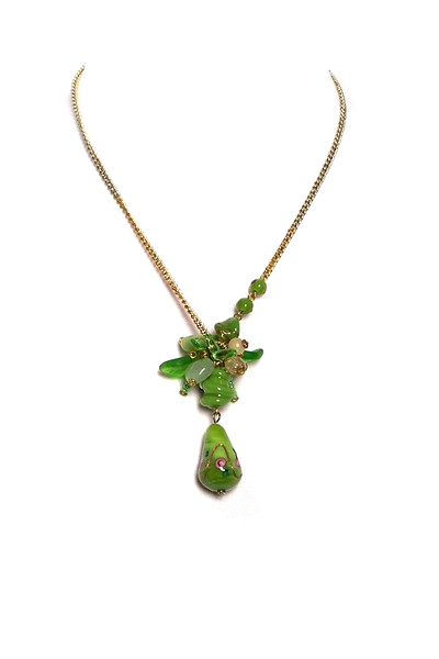 zelený náhrdelník H34-9T