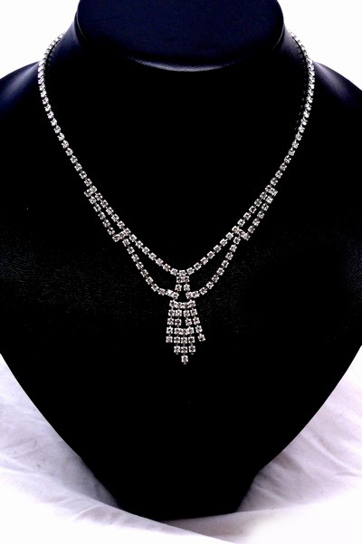 klasický štrasový náhrdelník 006187
