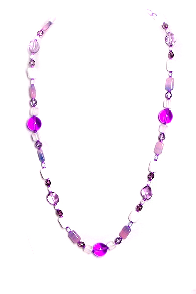 fialový náhrdelník 2H95-34