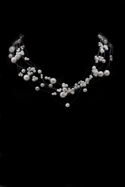 svatební bižuterie - bílý náhrdelník DH10-12
