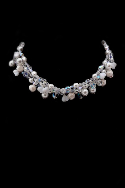 svatební bižuterie - bílý náhrdelník 2H810-91