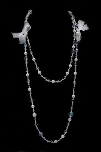 svatební bižuterie - bílý náhrdelník DH10-15