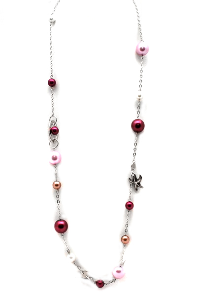 růžový náhrdelník H91-150