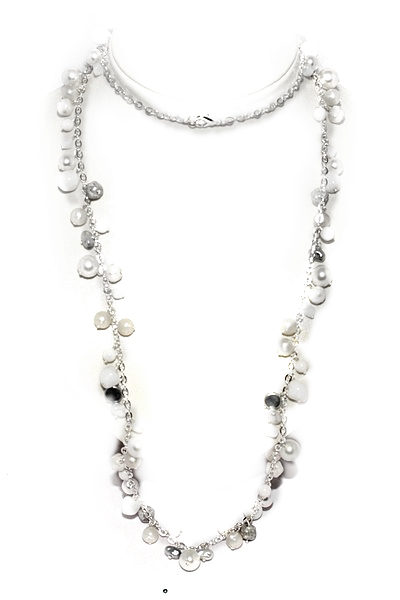 bílý náhrdelník H922-158