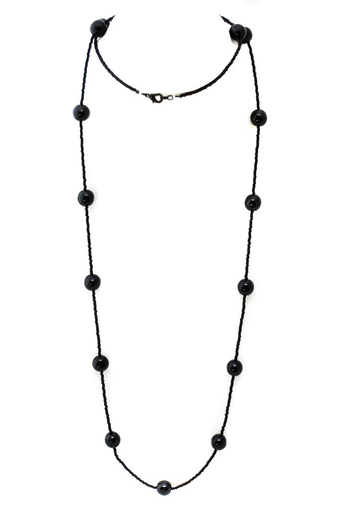 černý náhrdelník H98-172
