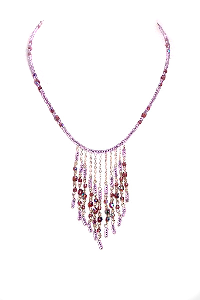 fialový náhrdelník H65-20