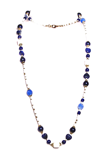 modrý náhrdelník 2H33-29