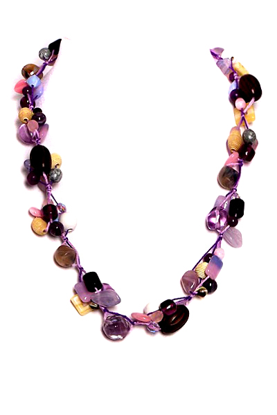 fialový náhrdelník 2H85-3
