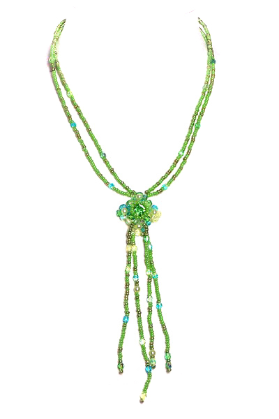 zelený náhrdelník H44-44L