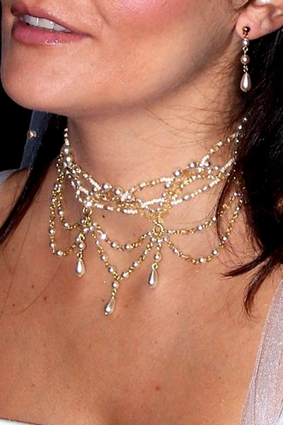 svatební bižuterie - krémový náhrdelník H621-28V