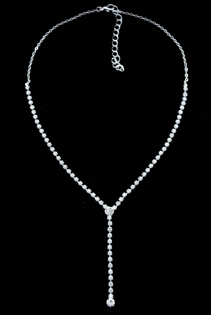 Štrasový náhrdelník v krystalu 011410