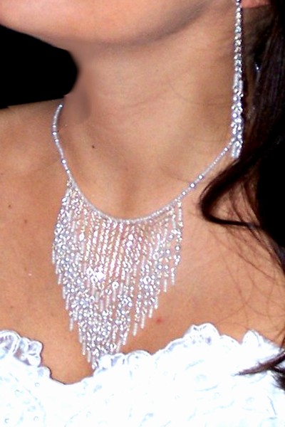 svatební bižuterie - bílý náhrdelník 2H610-20V