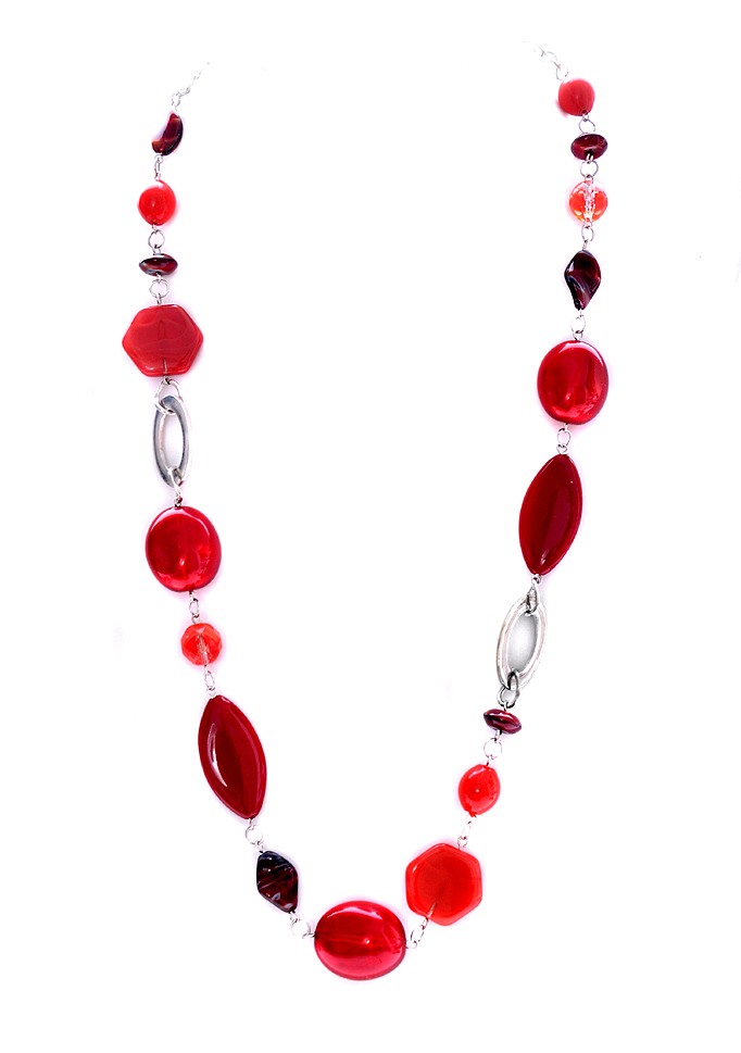 Červený náhrdelník H99-97