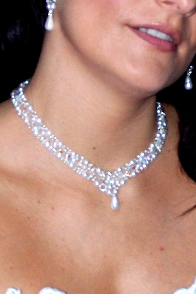 svatební bižuterie - bílý náhrdelník H610-30V