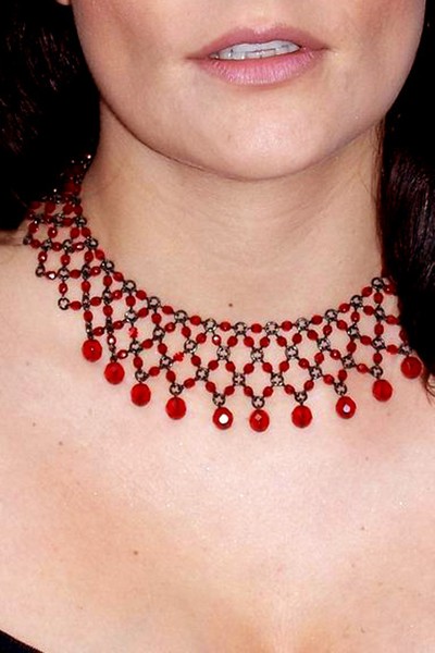 červený náhrdelník H69-43