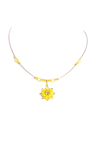 žlutý náhrdelník KYT-623