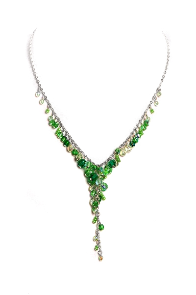 zelený náhrdelník 2H64-23X