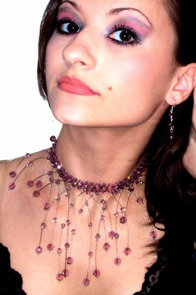 fialový náhrdelník Preciosa