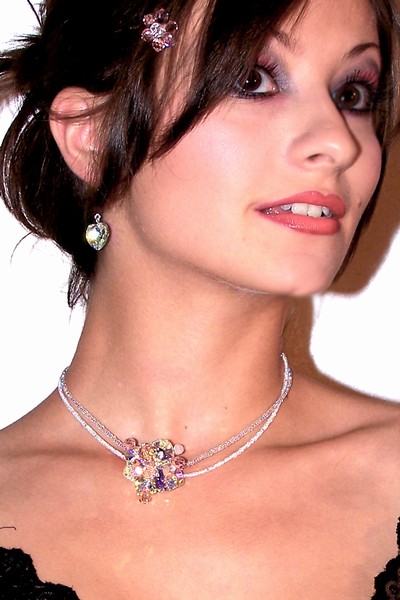 růžový náhrdelník Preciosa