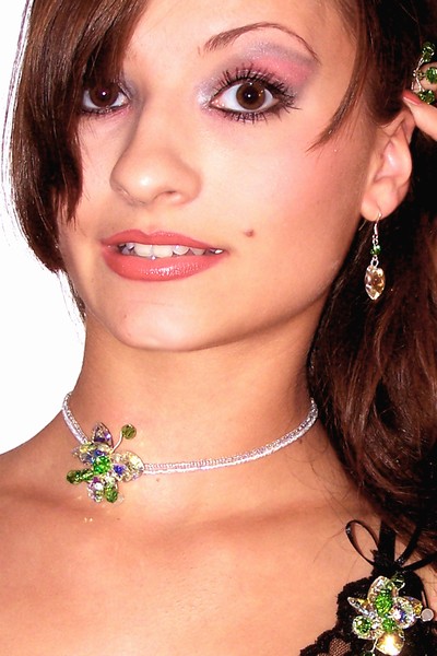 zelený náhrdelník Preciosa