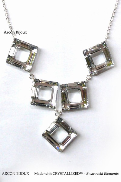 Swarovski náhrdelník - krystal + silver efekt