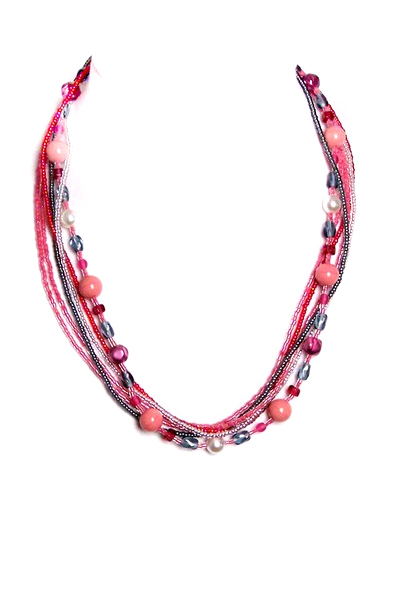 růžový náhrdelník 2H81-70