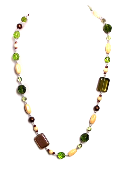 zelený náhrdelník 2H84-74
