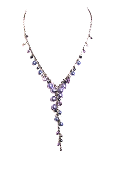 fialový náhrdelník H85-66