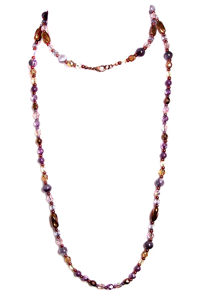 fialový náhrdelník  2H75-1