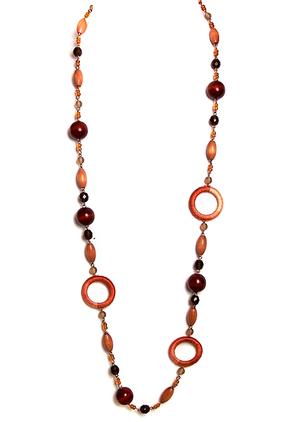 oranžový náhrdelník H324-58