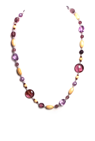 fialový náhrdelník 2H85-74