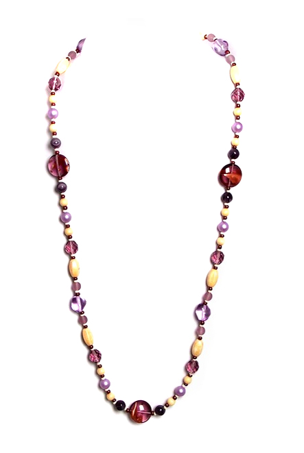 fialový náhrdelník H85-74