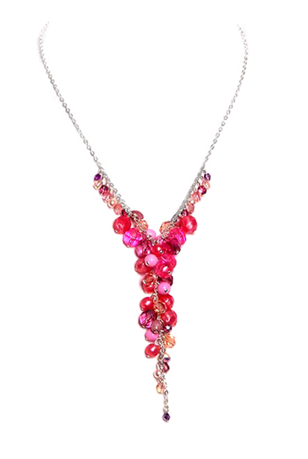 růžový náhrdelník H31-1