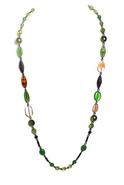 zelený náhrdelník 2H34-38