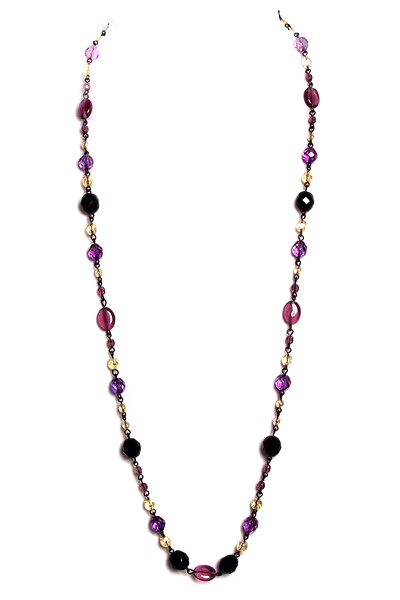 fialový náhrdelník H35-32