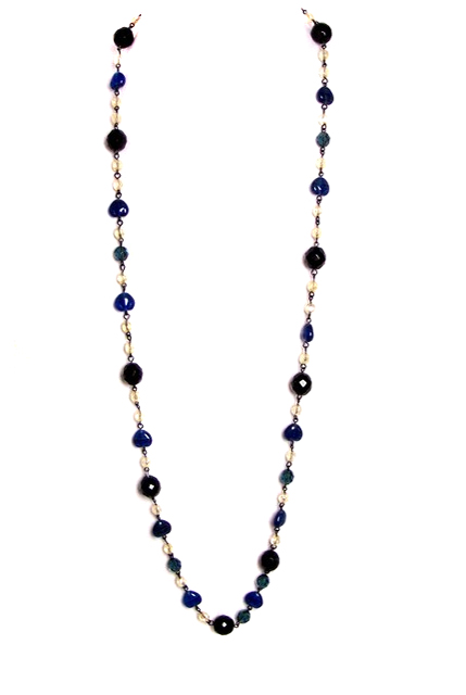 modrý náhrdelník  H33-32