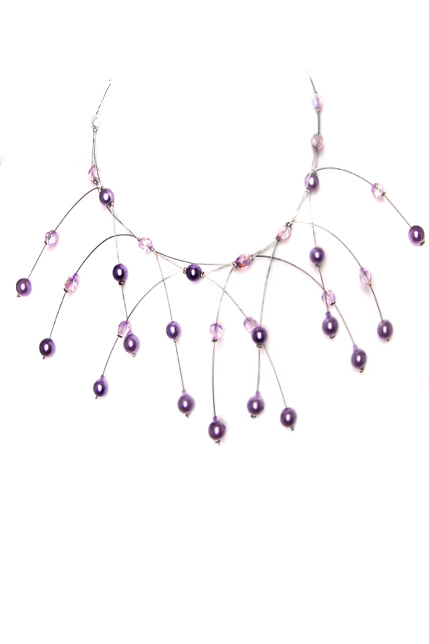 fialový náhrdelník H95-26