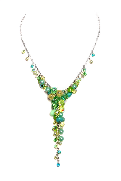 zelený náhrdelník H34-1