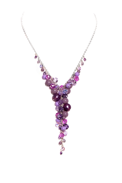 fialový náhrdelník H35-1