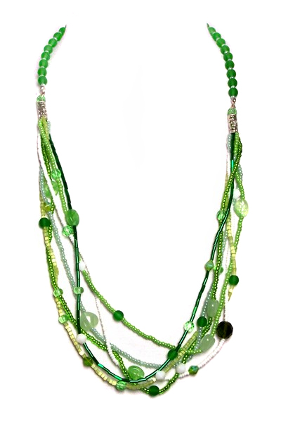 zelený náhrdelník 2H84-58