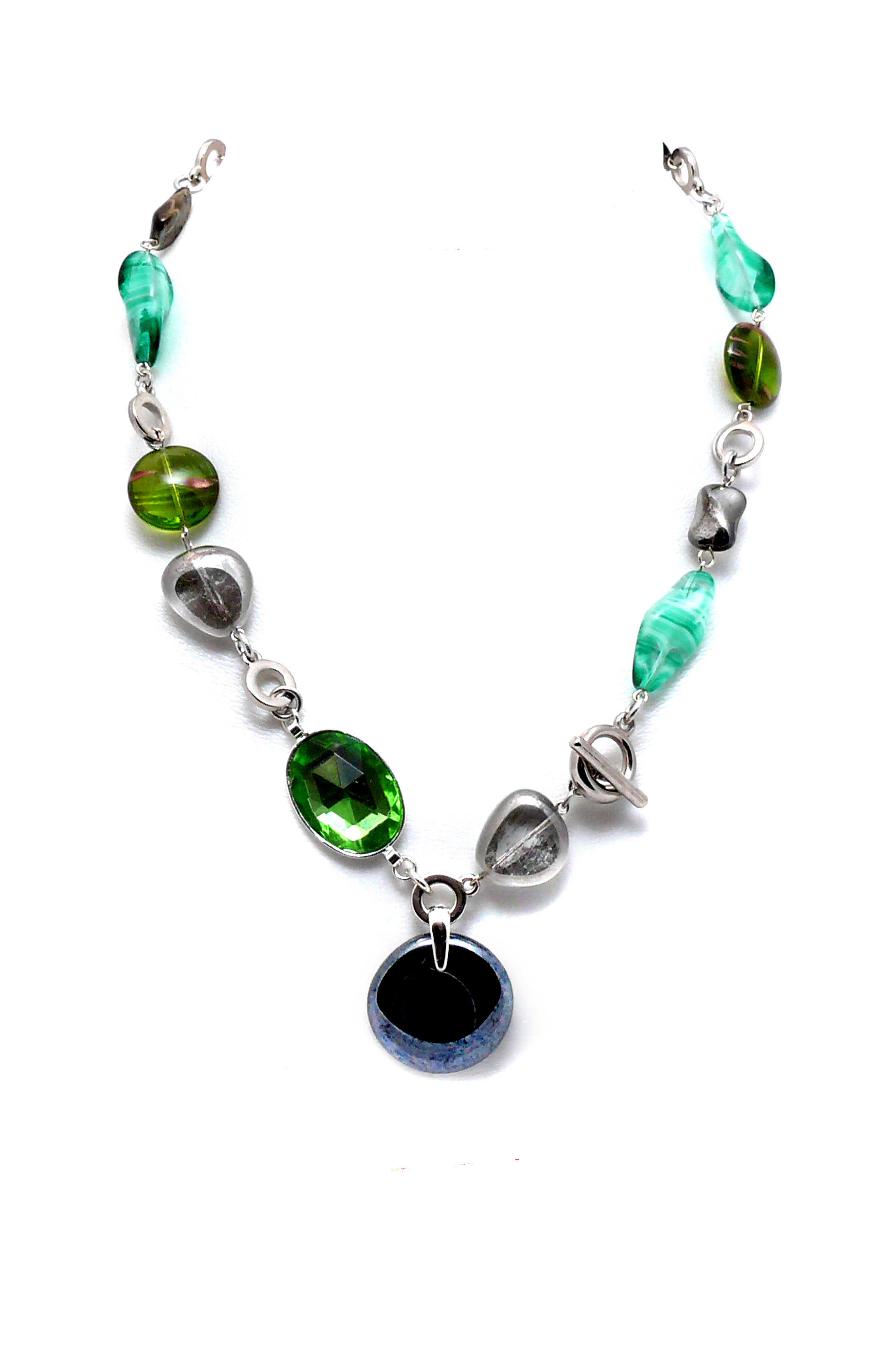 zelený náhrdelník H94-48