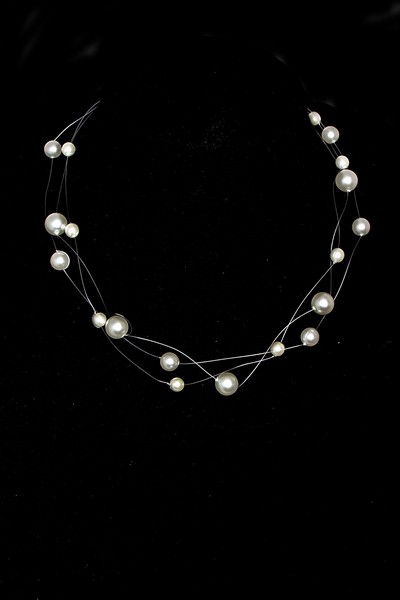 svatební bižuterie - bílý náhrdelník H810-78V