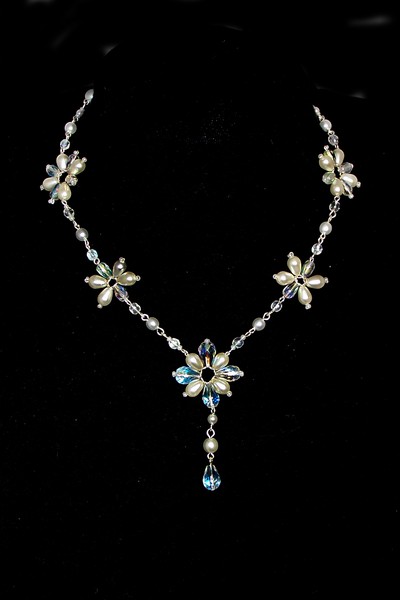 svatební bižuterie - krémový náhrdelník 2H621-81V