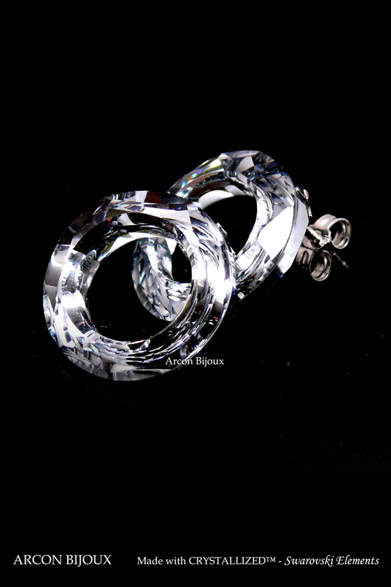 Swarovski náušnice -krystal silver efekt