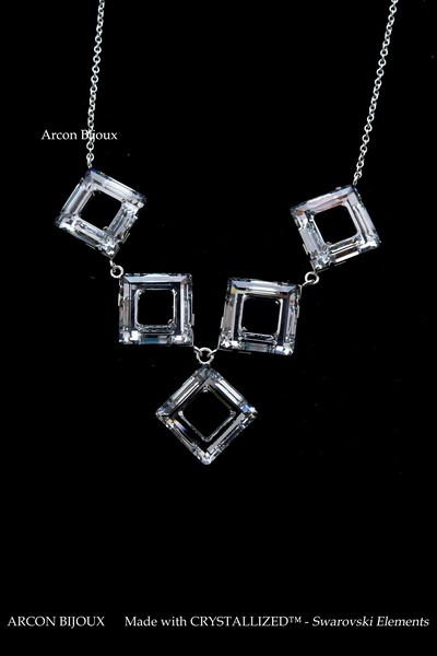 Swarovski náhrdelník - krystal + silver efekt