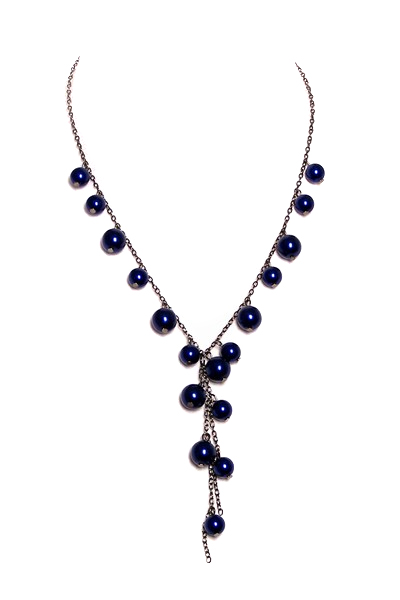 modrý náhrdelník H83-51V