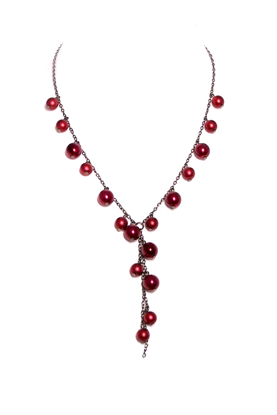 červený náhrdelník H89-51V